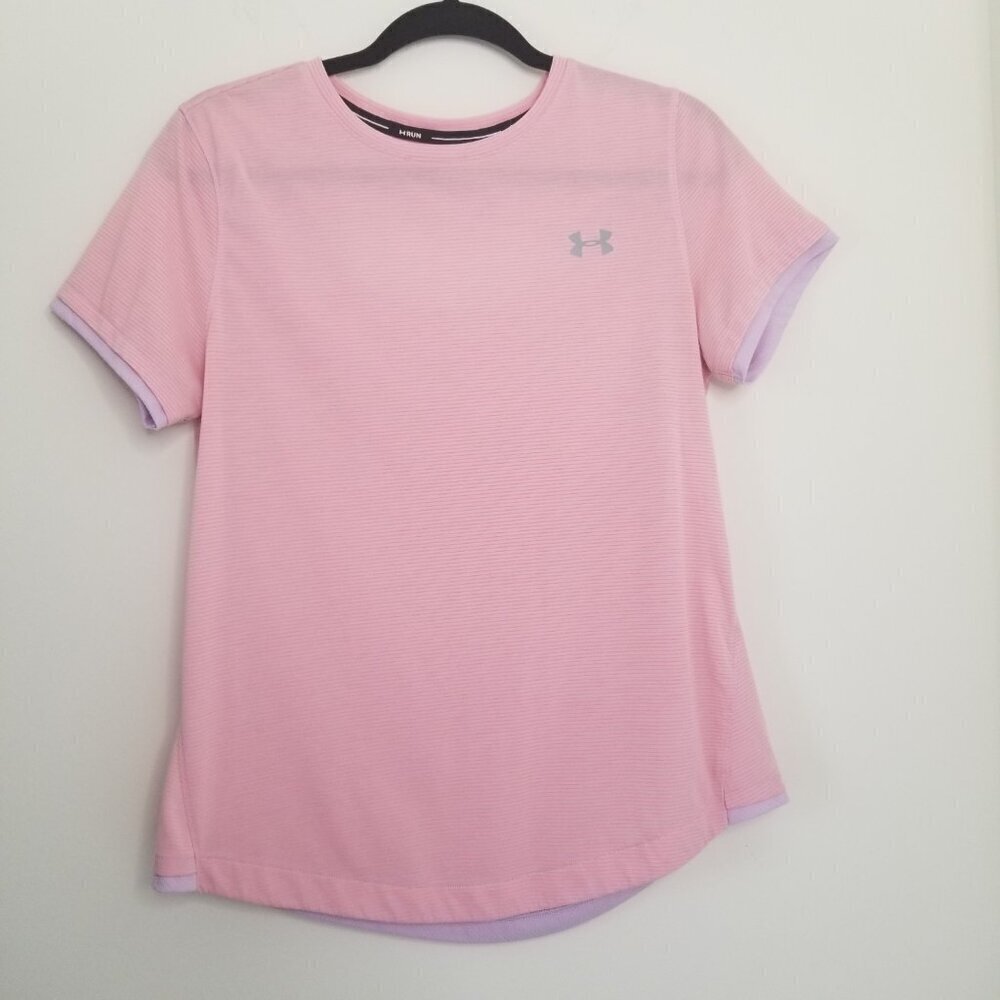 Under Armour Women's Performance Open Back Active Heat Gear Pickleball T Shirt L